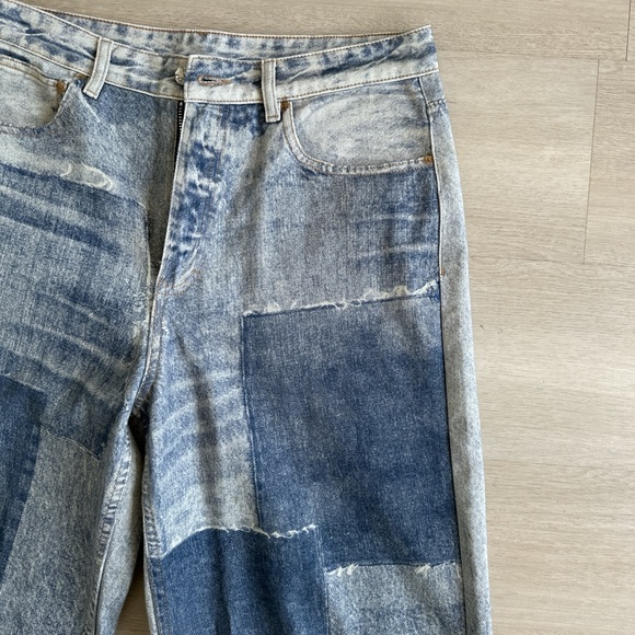 Inflation printed patchwork denim jeans - Picture 2 of 8